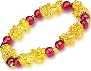 Feng Shui Cinnabar Bracelet Pi Xiu Good Luck Wealth Bracelet Feng Shui Amulet Bracelet for Women Men Attract Health Wealth Money Feng Shui Jewelry