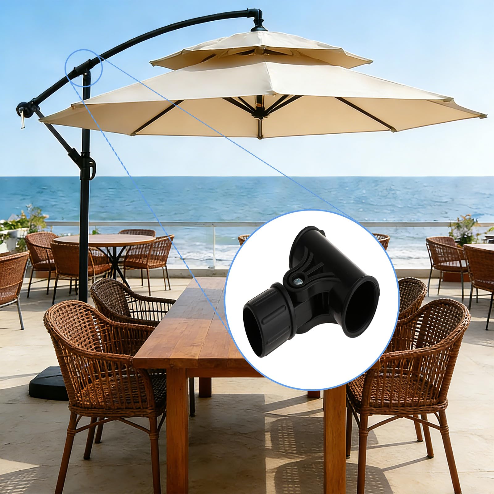Tceapoo Patio Umbrella Accessories, Patio Steering Bracket, Outdoor Replacement Parts Heavy Duty Holder Parasol Umbrella Parts for Courtyard Patio : Patio, Lawn & Garden