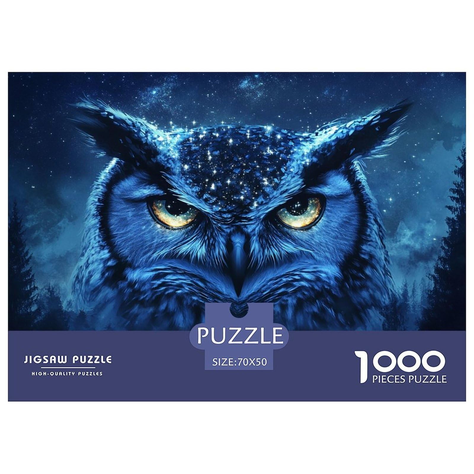 Owl Jigsaw 1000 Piece Challenge Game for Adults,Wildlife Impossible Jigsaw Puzzles 1000 Piece Educational Game Home Decoration 70x50cm/1000pcs