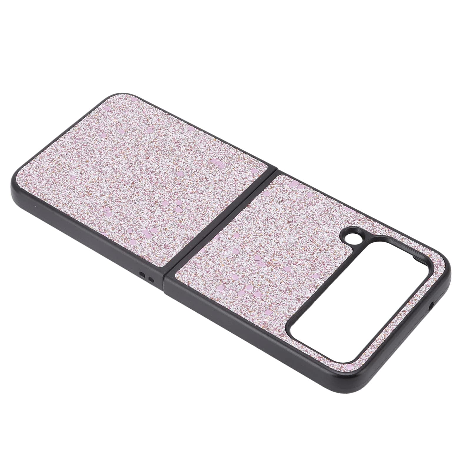 SIXRUN Glitter ABS Custodia per Telefono Samsung Z Flip 4 (Glitter rosa)