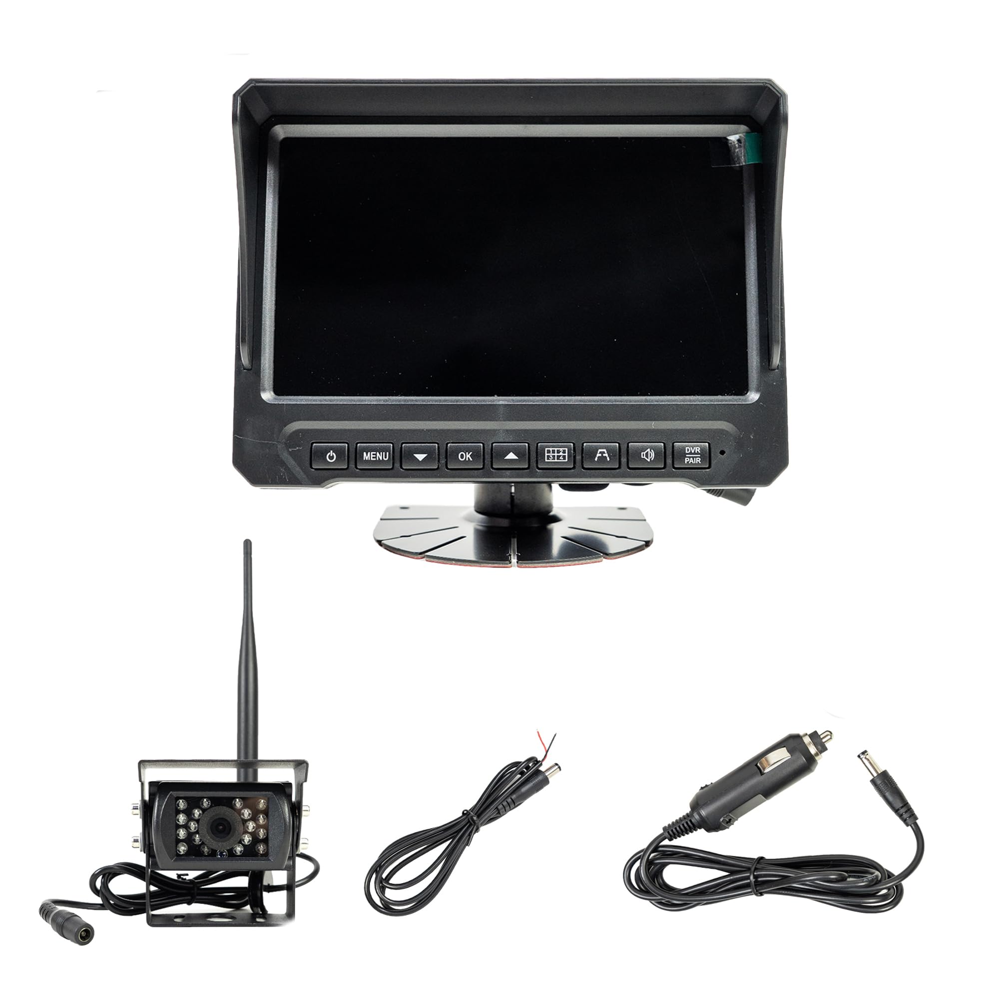 PNI TRK501 Caméra de recul sans Fil et Moniteur LCD avec Fonction DVR, Fente pour Carte Micro SD, LED Infrarouge, pour camions