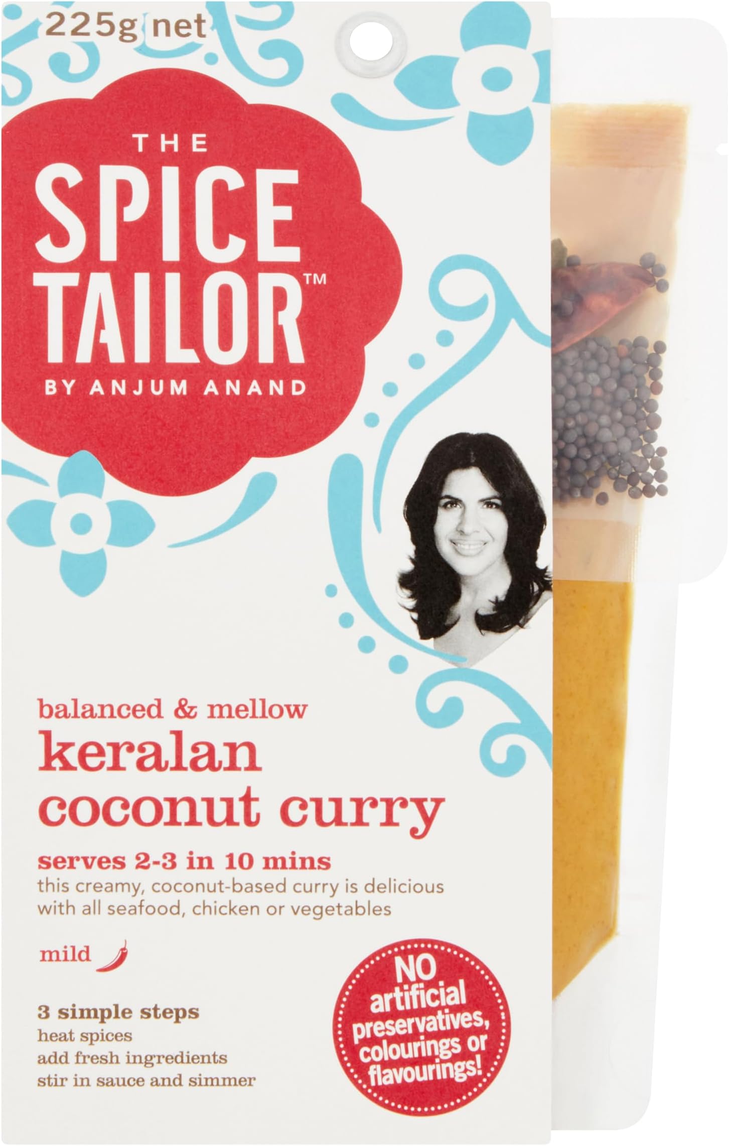 The Spice Tailor, Indian Curry Sauce Kits, Keralan Coconut Curry, 300 g Packet (Pack of 5)