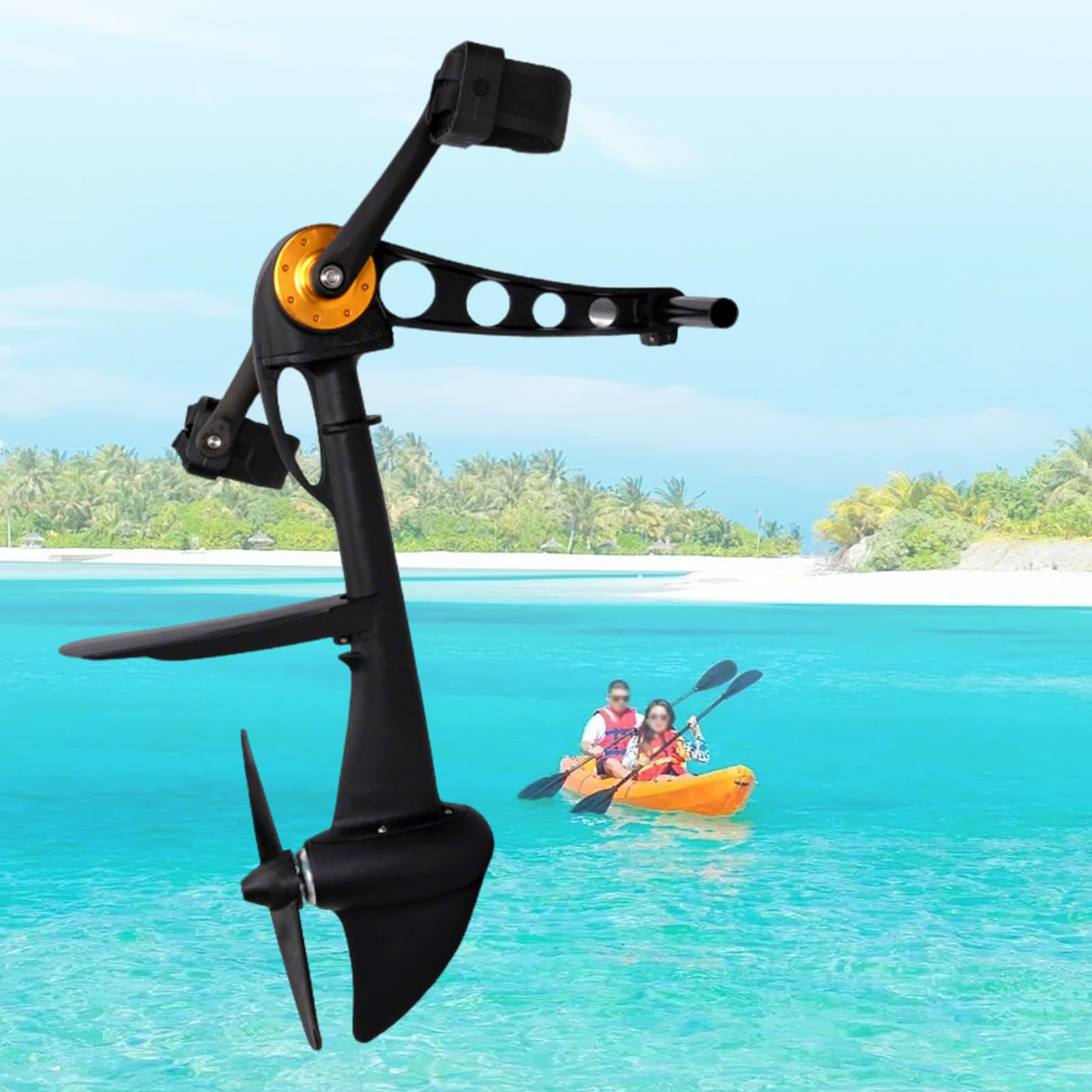 ZHLINGQ Pedal Drive, 1 Person Foot Operated Kayak, Pedal Motor for Kayaks, Kayak Pedal Power Suitable for Kayaks and Inflatable Fishing Boats, Sturdy Pedal Drive Propulsion Device for Kayaks