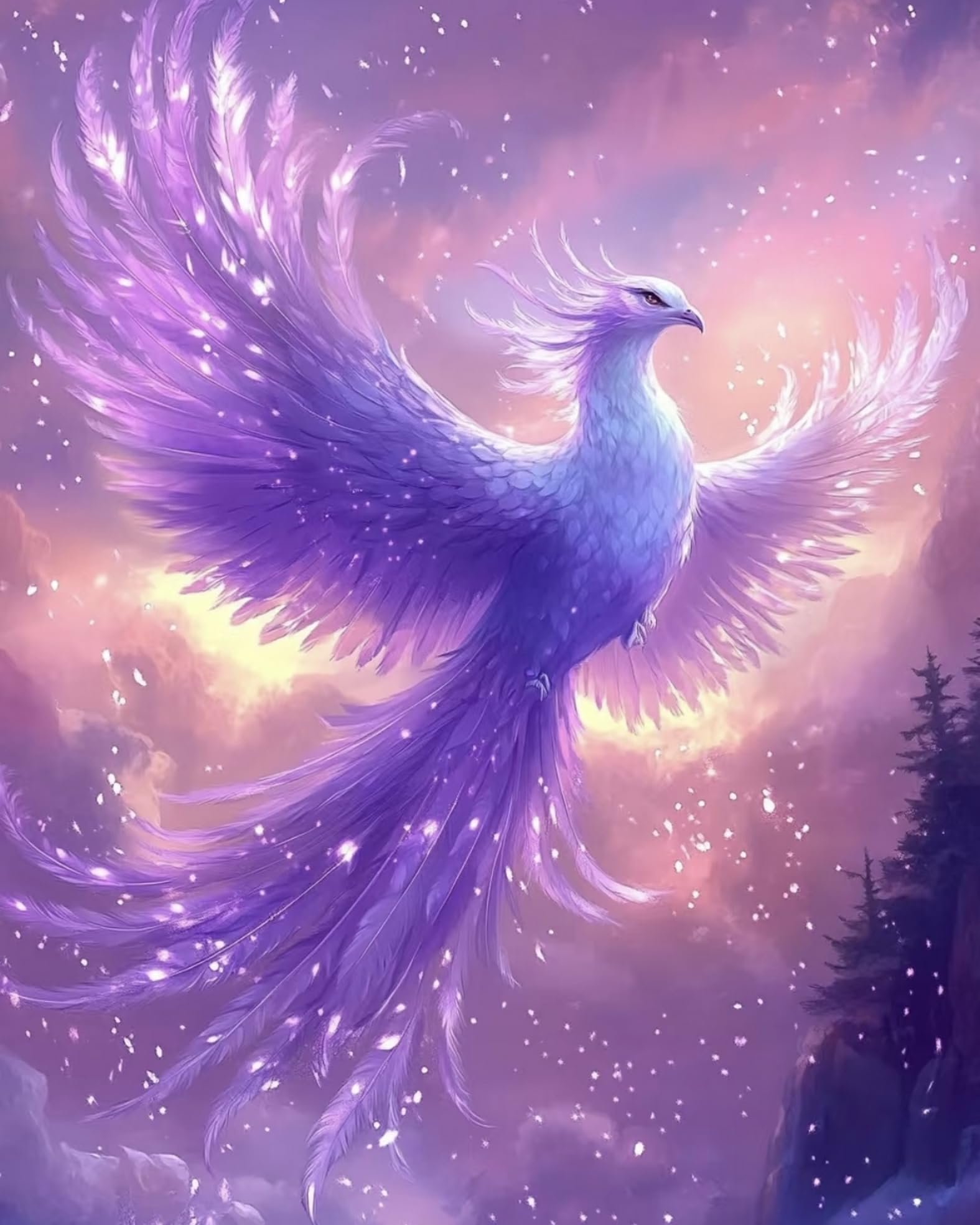 Weiniuniu Cross Stitch Kits for Adults Phoenix Bird 11CT Pre Printed Stamped Beginners Cross-Stitch Kit DIY Embroidery Kit Home Decor-50X70 cm