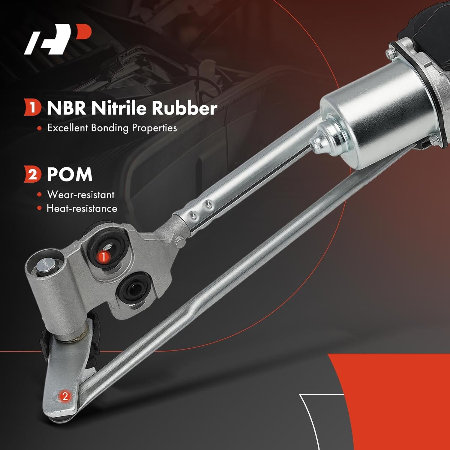 A-Premium Front Windshield Wiper Motor and Linkage Assembly