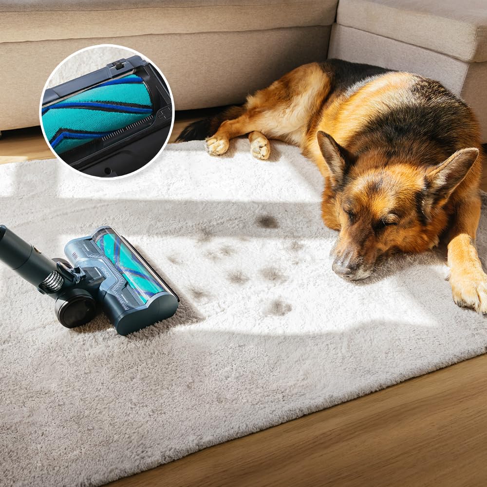 Cecotec Aspiradora Escoba sin Cable Conga Rockstar RS90 Pet Flex Detect. 650W, Succión 230AW y 30kPa, Cepillo Antienredos Hairless XXL, Autonomía 90mins, Luz LED Verde, Tubo Flexible, Cepillo Animales