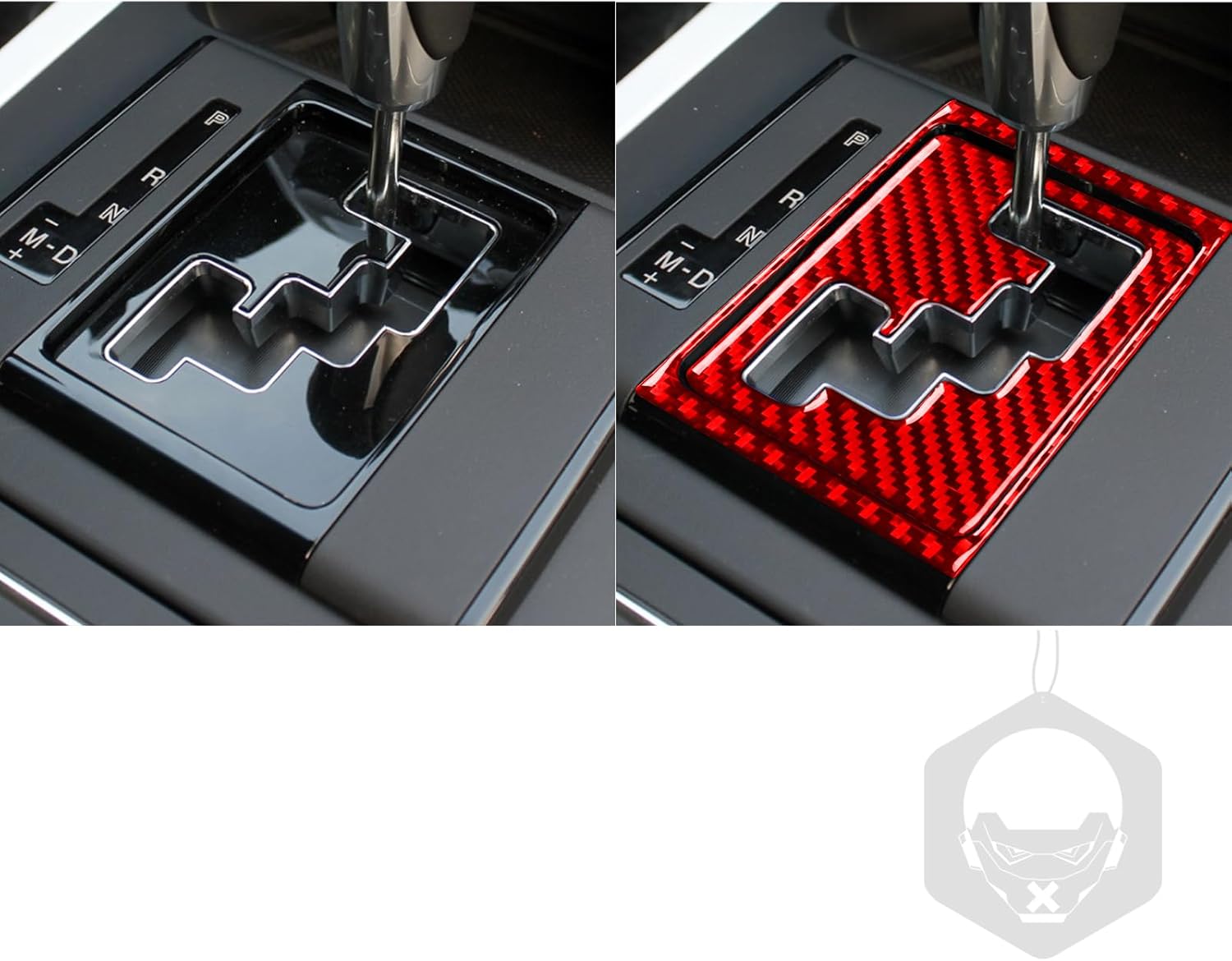 Generic Real Carbon Fiber Center Control Gear Shift Frame Sticker Cover Compatible with Mazda CX-9 2010 2011 2012 2013 2014 2015 Cover Interior Trim Accessories Red, MC5765