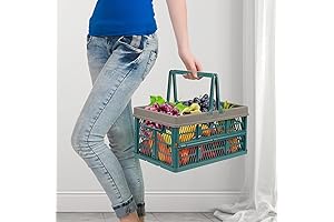 Collapsible Shopping Basket for Efficient Storage and Effortless Shopping