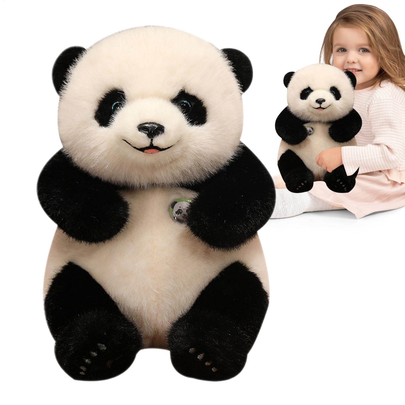 Animal de Peluche del Oso Panda,Oso Panda de Peluche, Almohada de Panda de Dibujos Animados, muñeco de Animal, Oso de Peluche, Almohada estética, decoración de Dormitorio para niños pequeños y n