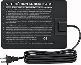 Aiicioo Reptile Heating Pad - Hermit Crab Heater Heat Mat for Reptiles Snake Lizard Terrarium 8 Watt