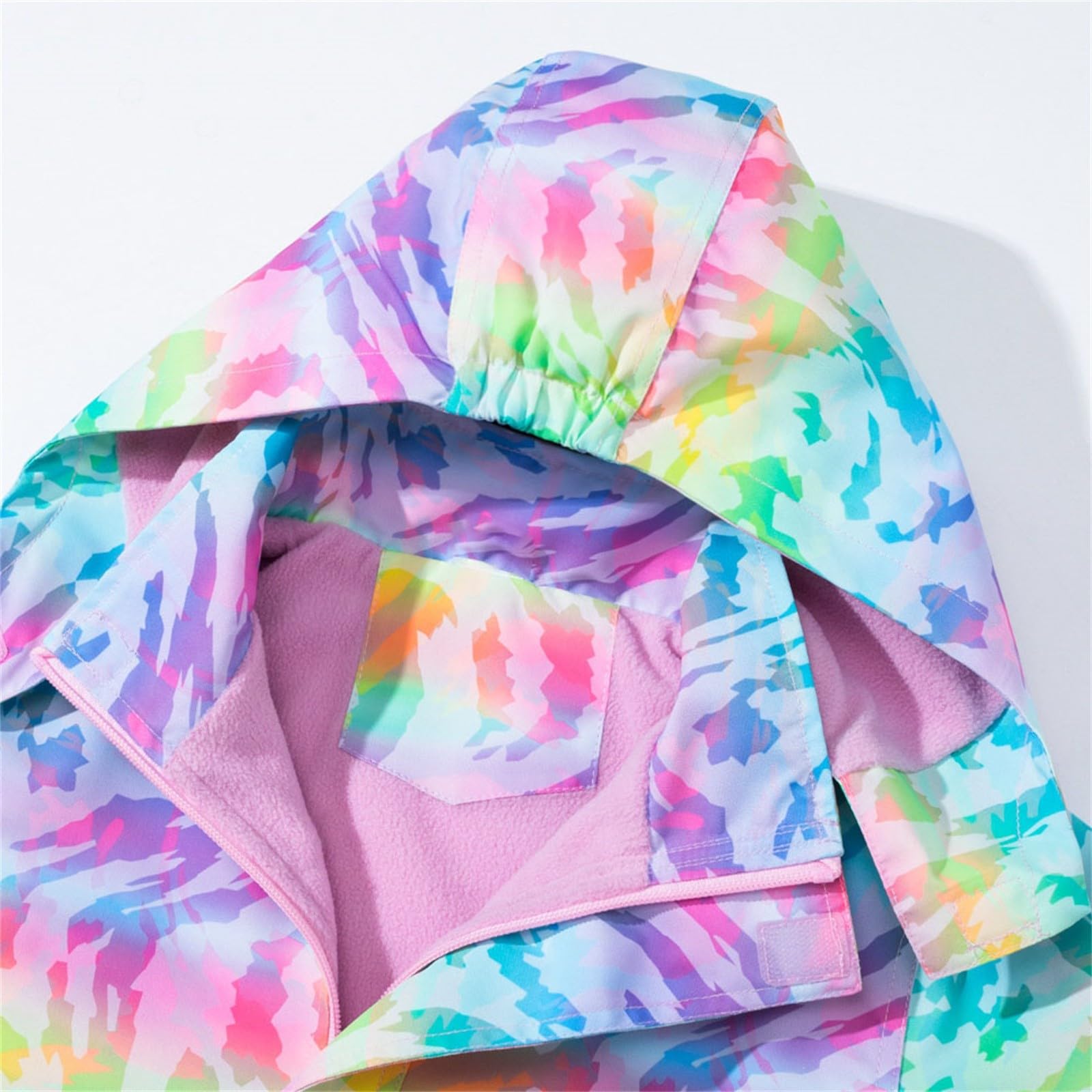 Generisch Chubasqueros para niños al aire libre abrigo niño niña impermeable invierno cortavientos con capucha a prueba de viento Jack, morado, 6-7 años