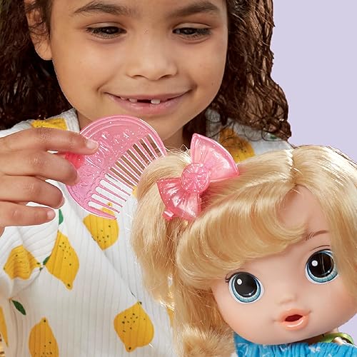 Miniatura 7 de Baby Alive Fruity Sips Muñeca, manzana, juguetes para niñas de 3 años, juego de muñecas de bebé de 12 pulgadas, bebidas y húmedas, exprimidor de