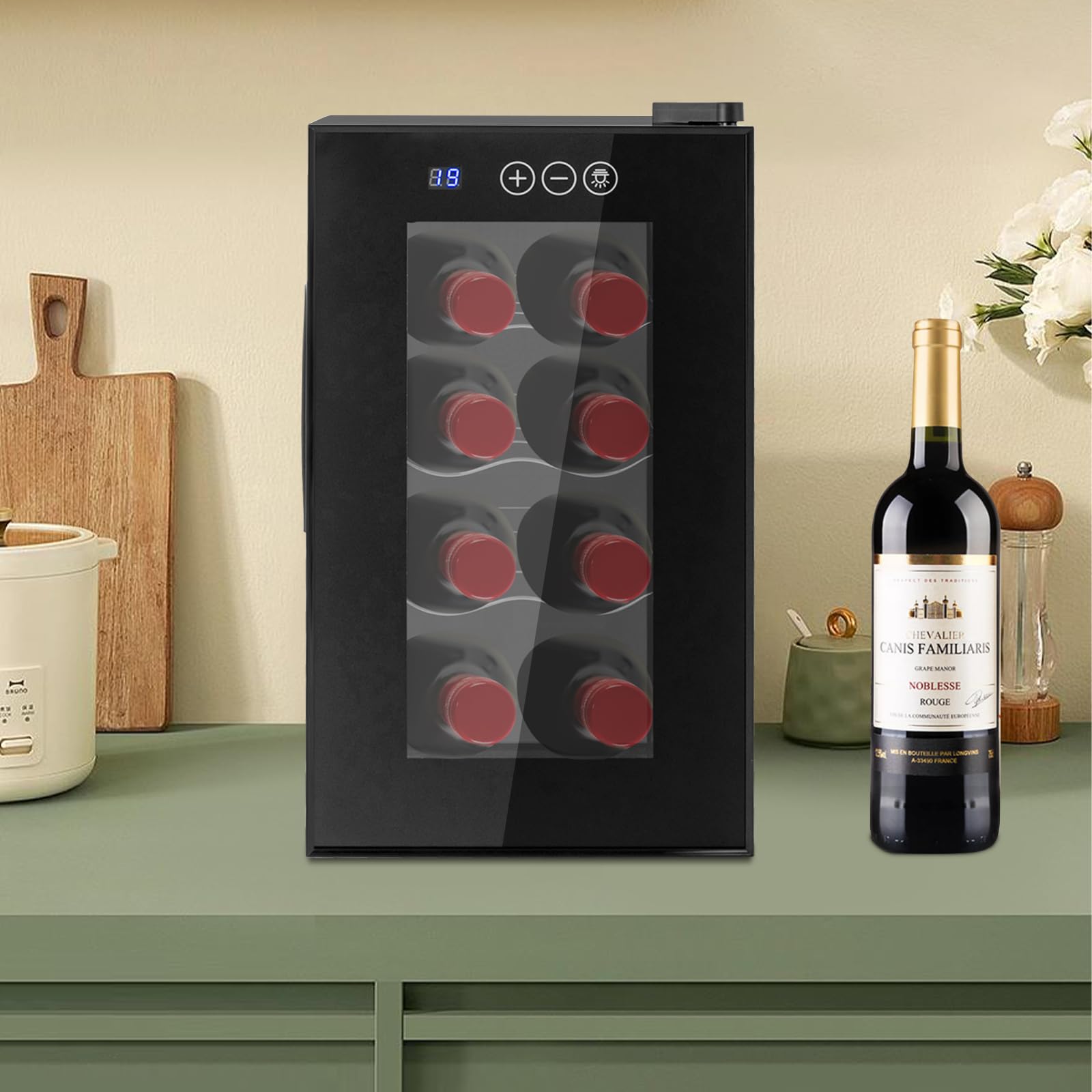 wruoiweods 000200USCC0114 0.8 cu ft Wine Cooler Black