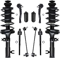 Vista 183 de Detroit Axle - Kit de puntales delanteros para Ford 2000-2004 Focus 2 puntales con muelle helicoidal 2 brazos de control inferiores con rótulas 2001