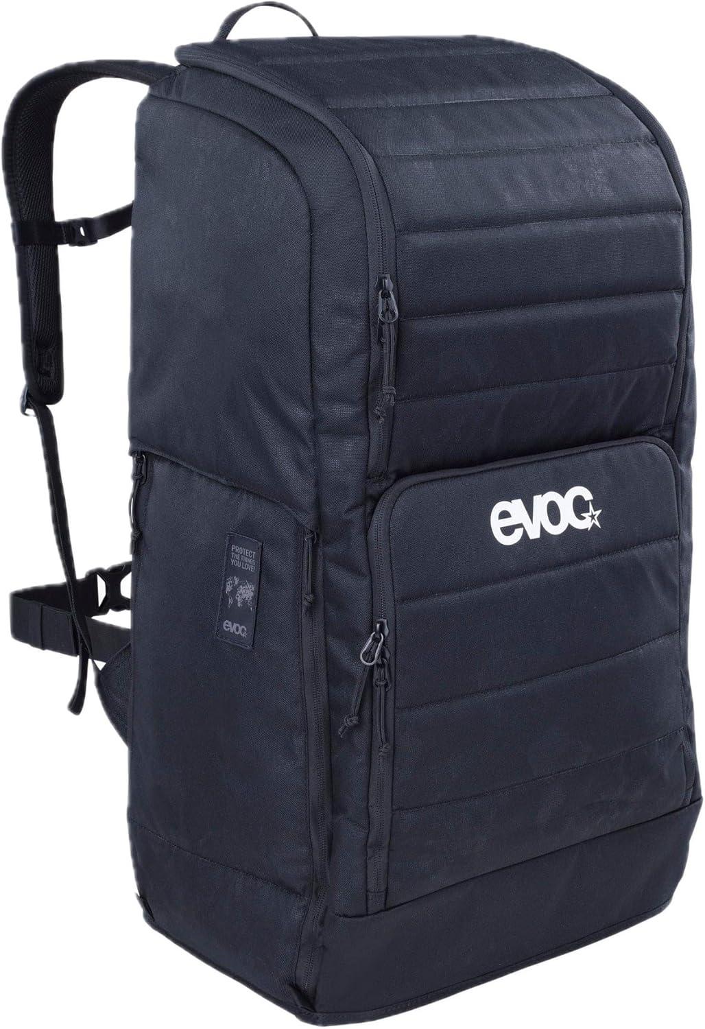 EVOC Gear Backpack 90L with Reinforced Bottom, Removable Water-Repellent Dividers & Ergonomic Design for Cycling & Outdoor Adventure
