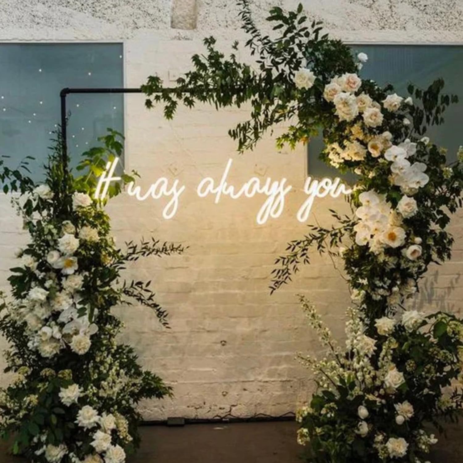 It Was Always You Neon Sign 26 inches LED Wedding Neon Light Sign Wall Decor for Bedroom Living Room Bar Club Wedding Anniversary Birthday Gift