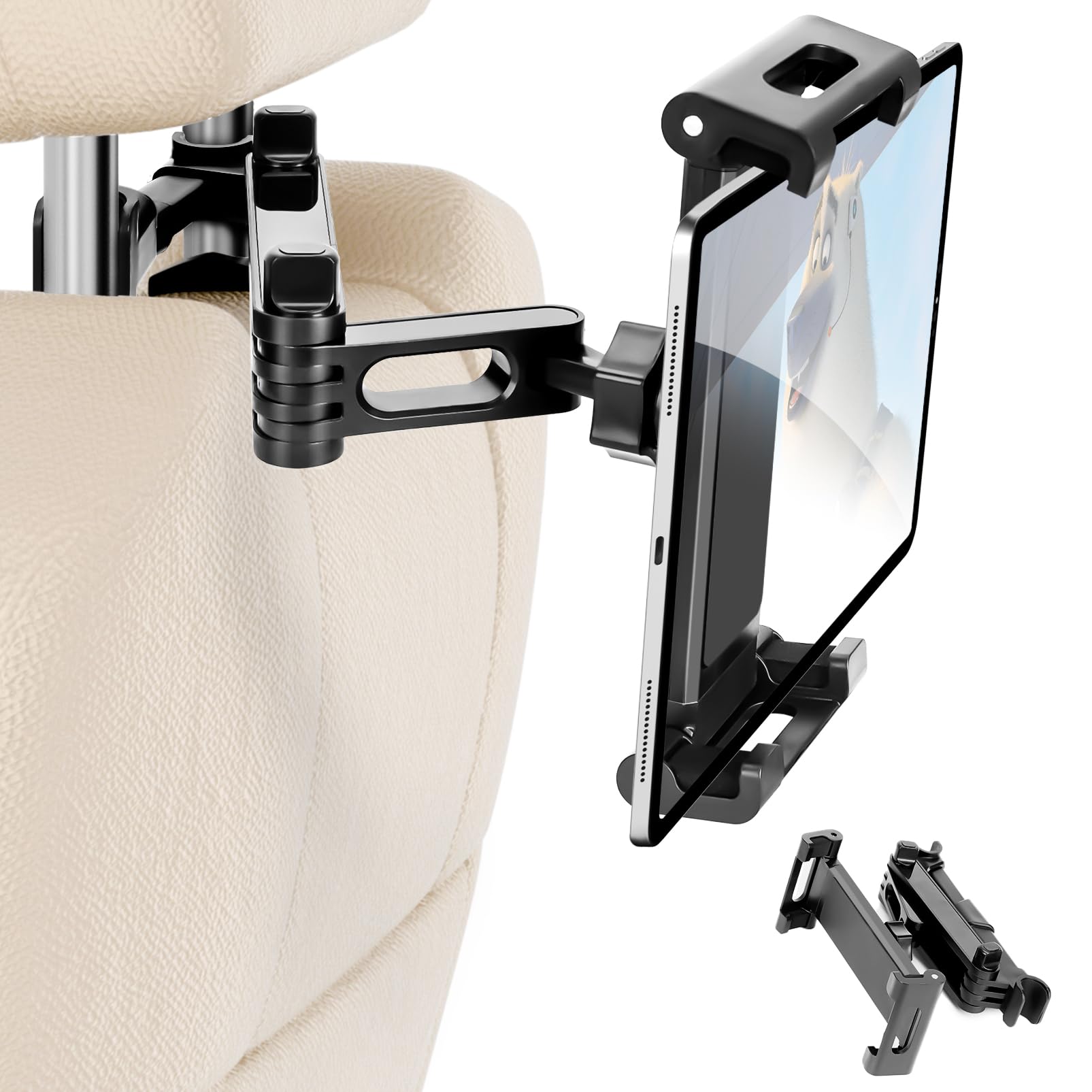 Buinblu Tablet Holder for Car Headrest,Foldable Stand Compatible with 6-13