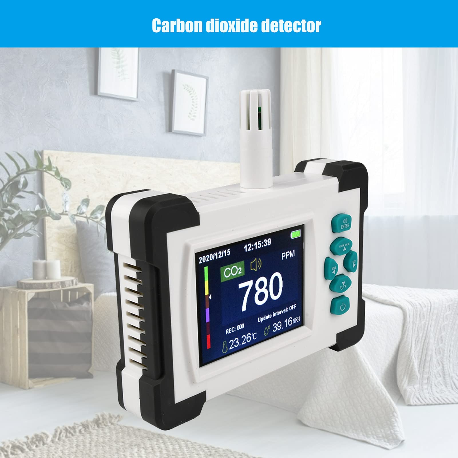 Kohlendioxid-Detektor - Kohlendioxid-Detektor CO2-Messgerät Temperatur-Feuchtigkeitssensor-Tester Luftqualitätsmonitor