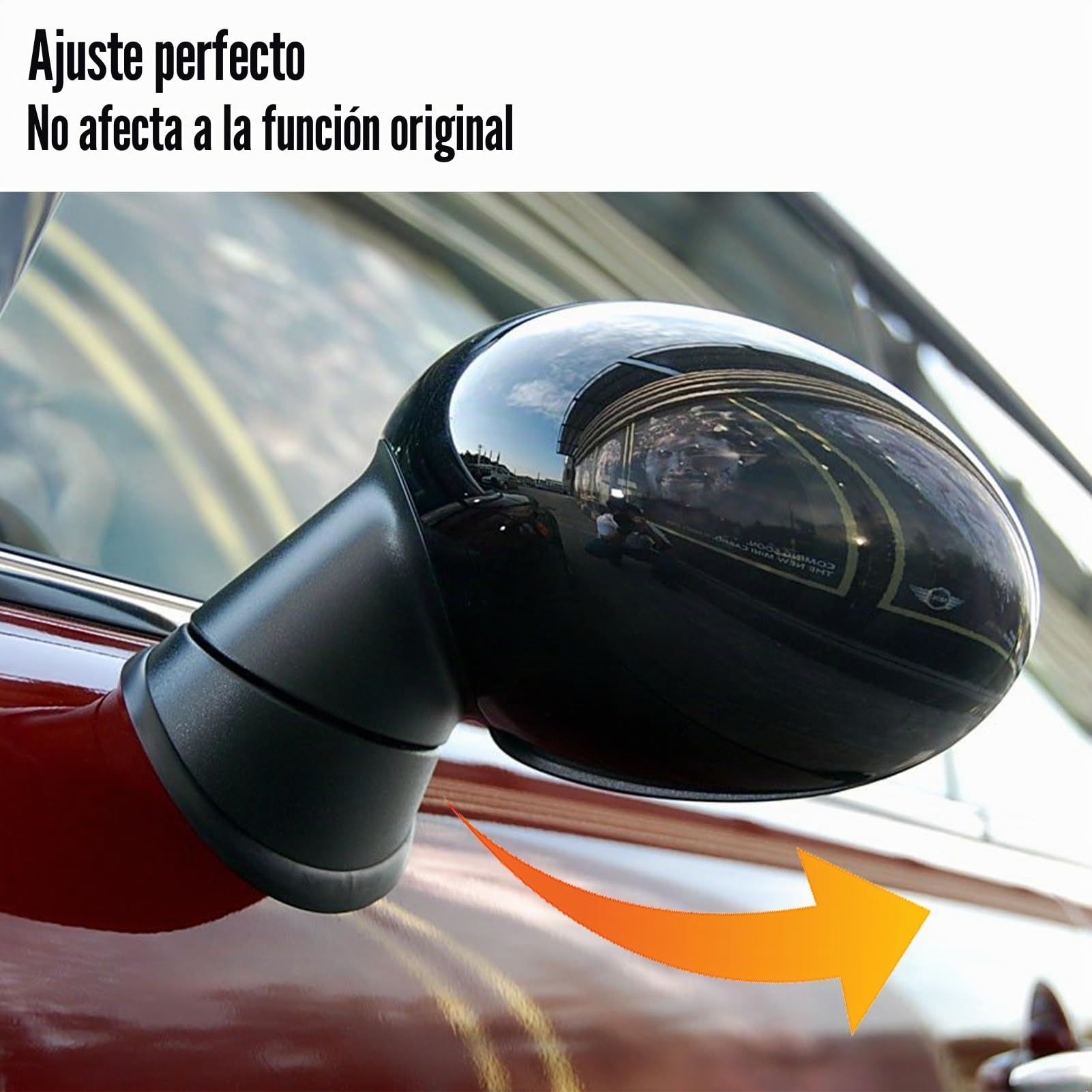 TTCR-II 2 PCS Carcasa Retrovisor Compatible con Mini Cooper R56 Cubiertas de Repuesto R55 R56 R57 R58 R59 R60 R61 Tapas de Espejo 2007-2015 Carcasa Retrovisor Mini Clubman (Espejo Plegable Manual)