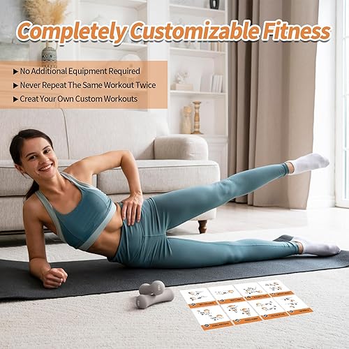 Miniatura 6 de Tarjetas de entrenamiento de pelota de estabilidad, 62 tarjetas de ejercicios de gran tamaño de 5 x 3.5 pulgadas, tarjetas de fitness para mujeres y