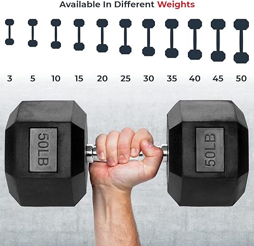 Miniatura 4 de Iron Crush Mancuernas hexagonales  Pesas recubiertas de PVC resistente, asas moleteadas cromadas  Entrenamiento, ejercicio, levantamiento,