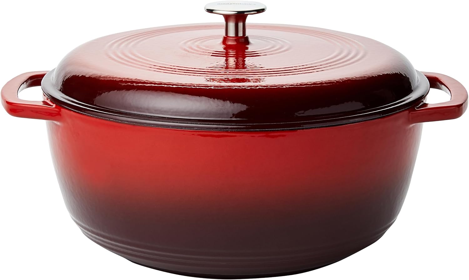 Amazon Basics Enameled Cast Iron Round Dutch Oven with Lid