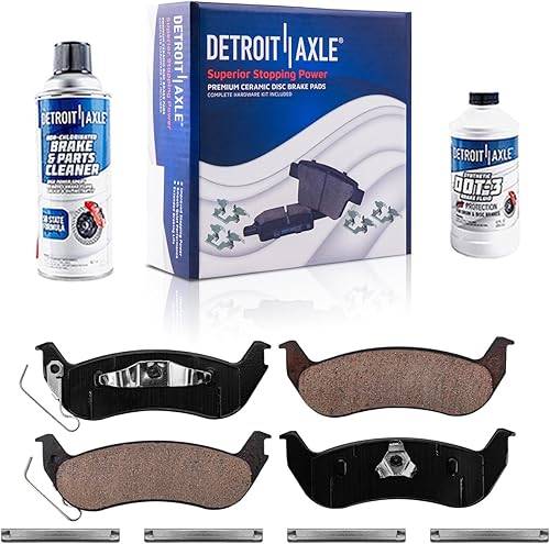 Miniatura 522 de Detroit Axle - Pastillas de Freno Delantero para Ford Fusion Lincoln MKZ Zephyr Mercury Milan Mazda 6, Pastillas de Freno Cerámica Reemplazo