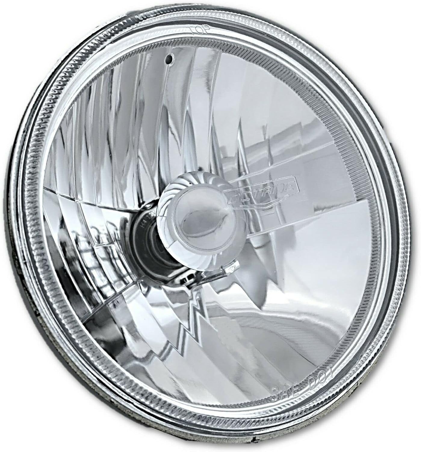 Octane Lighting 7 Inch Halogen 6V Headlight Diamond Cut Crystal Clear Headlamp Bulbs H4 6 Volt Pair