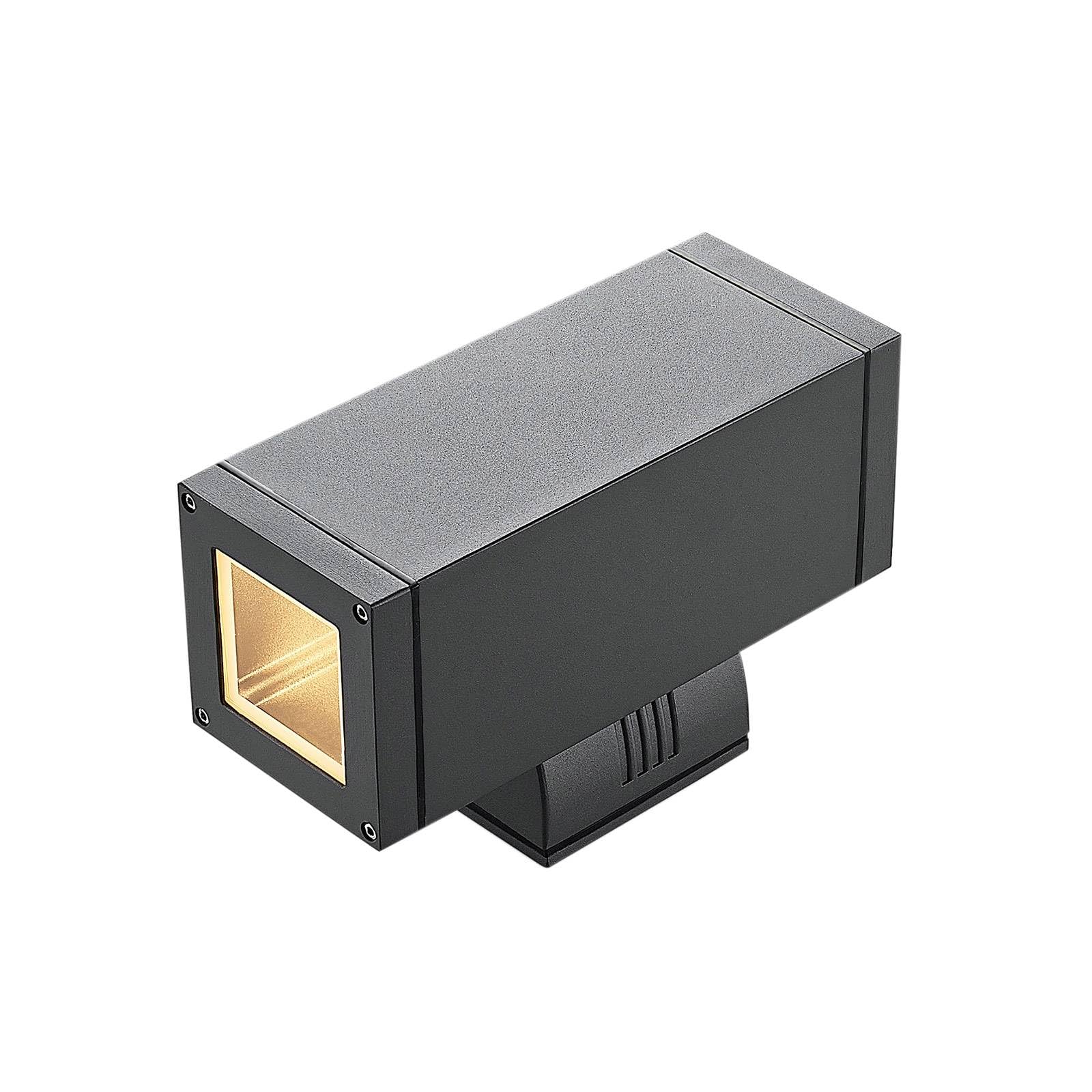 Lucande Outdoor Wall Light Stani dimmable (Modern) in Silver Made of Aluminium (2 Light Sources, E27) from wall lamp for Exterior/Interior Walls House Terrace und Balcony