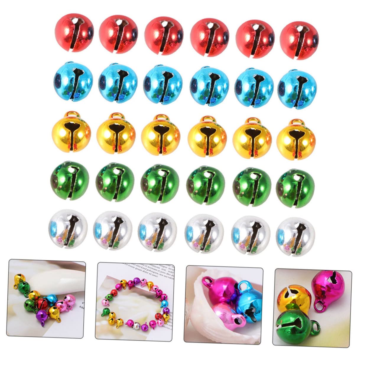 Amosfun 450 Pz Campane Natalizie in Ottone Tintinnare Il Campanello Della Slitta Campane Di Ghirlanda Di Natale Ciondolo Campanello Natalizio Ornamenti Di Stelle Di Natale Rame