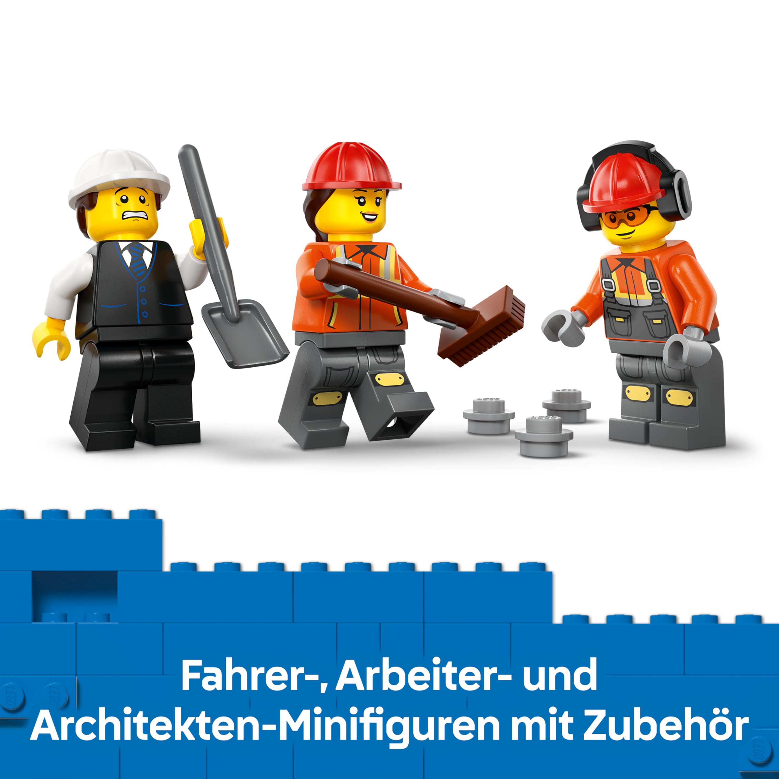 LEGO City Betonmischer - Lehrreiches Baufahrzeug Spielzeug mit 3 Minifiguren, drehbarer Trommel & Ausgießfunktion - Geburtstagsgeschenk für Jungen ab 7 Jahren - 60478