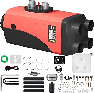 Happybuy Diesel Air Heater 8KW Diesel Parking Heater 12V Diesel Heater Muffler with Knob Switch for RV Motorhome Trucks Boats and Trailer