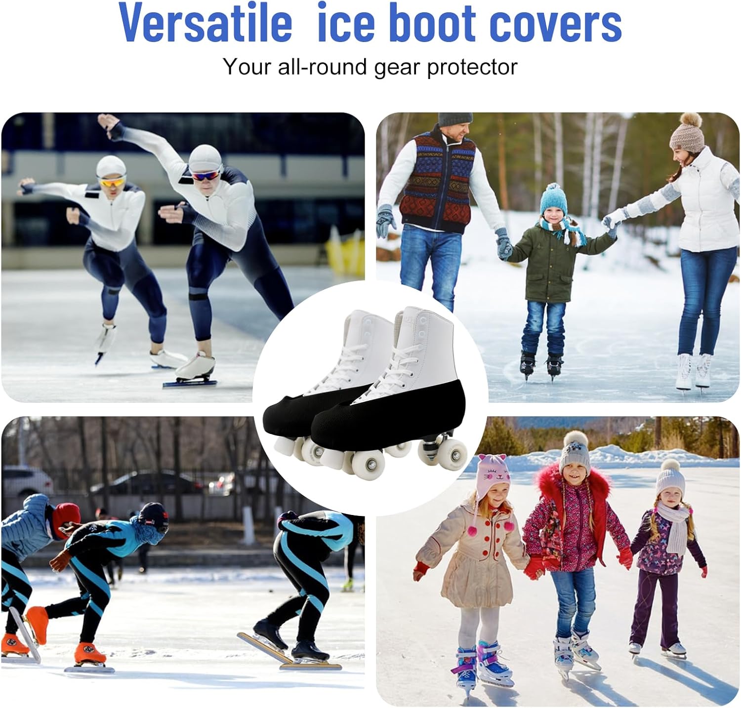 IFOYO Ice Skate Covers for Roller Skates, Easy-on Easy-Off Roller Skating Accessories for Figure, Speed and Recreational Skating, Washable Skatings Boot Covers for Youth and Adults - Image 8