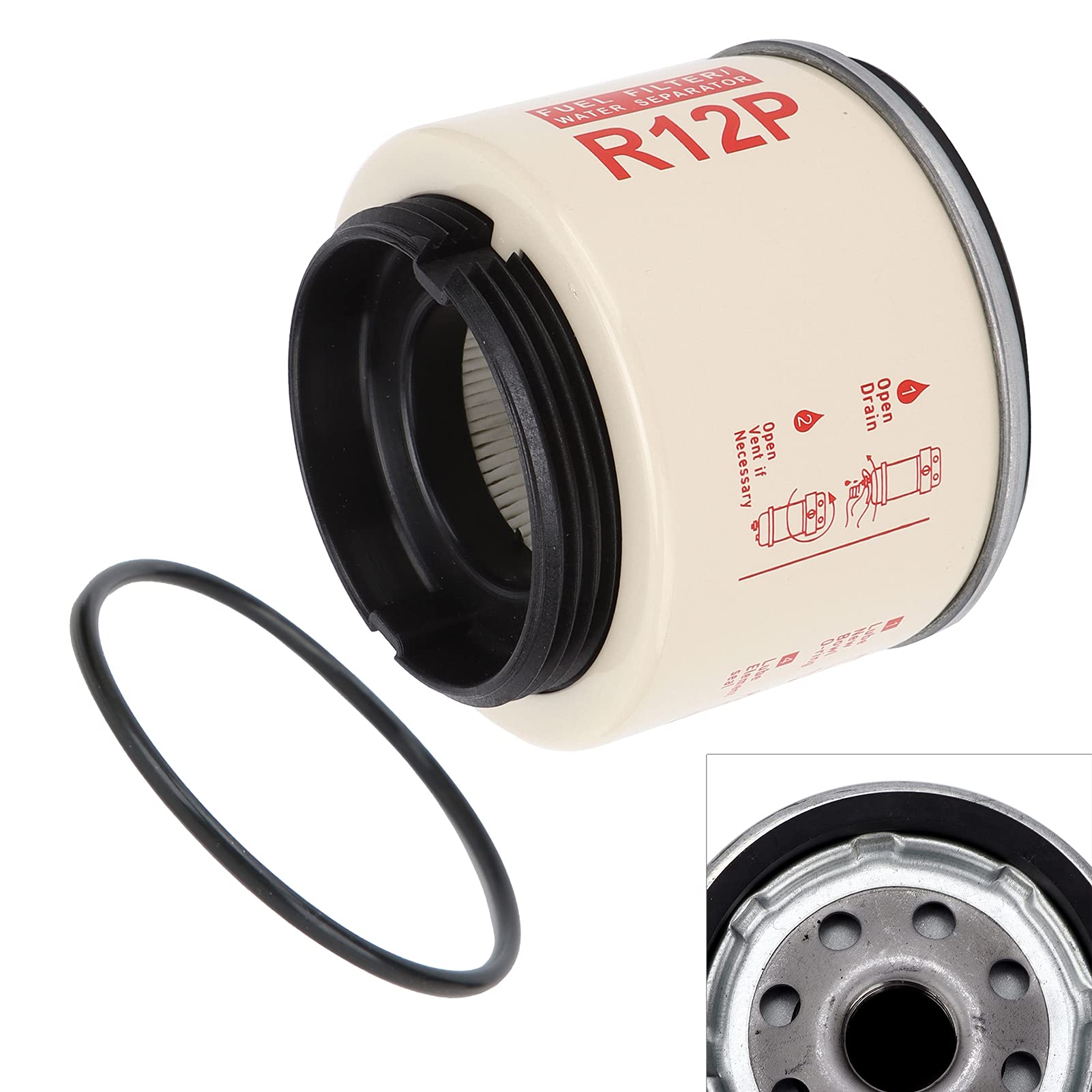 Élément de Séparateur D'eau de Filtre à Carburant R12P FS19627 P551768 BF1381-O 18-7947 ​​BE924010 Filtre à carburant marin de bateau pour Petit Moteur de Camion de Yachts Hors-bord