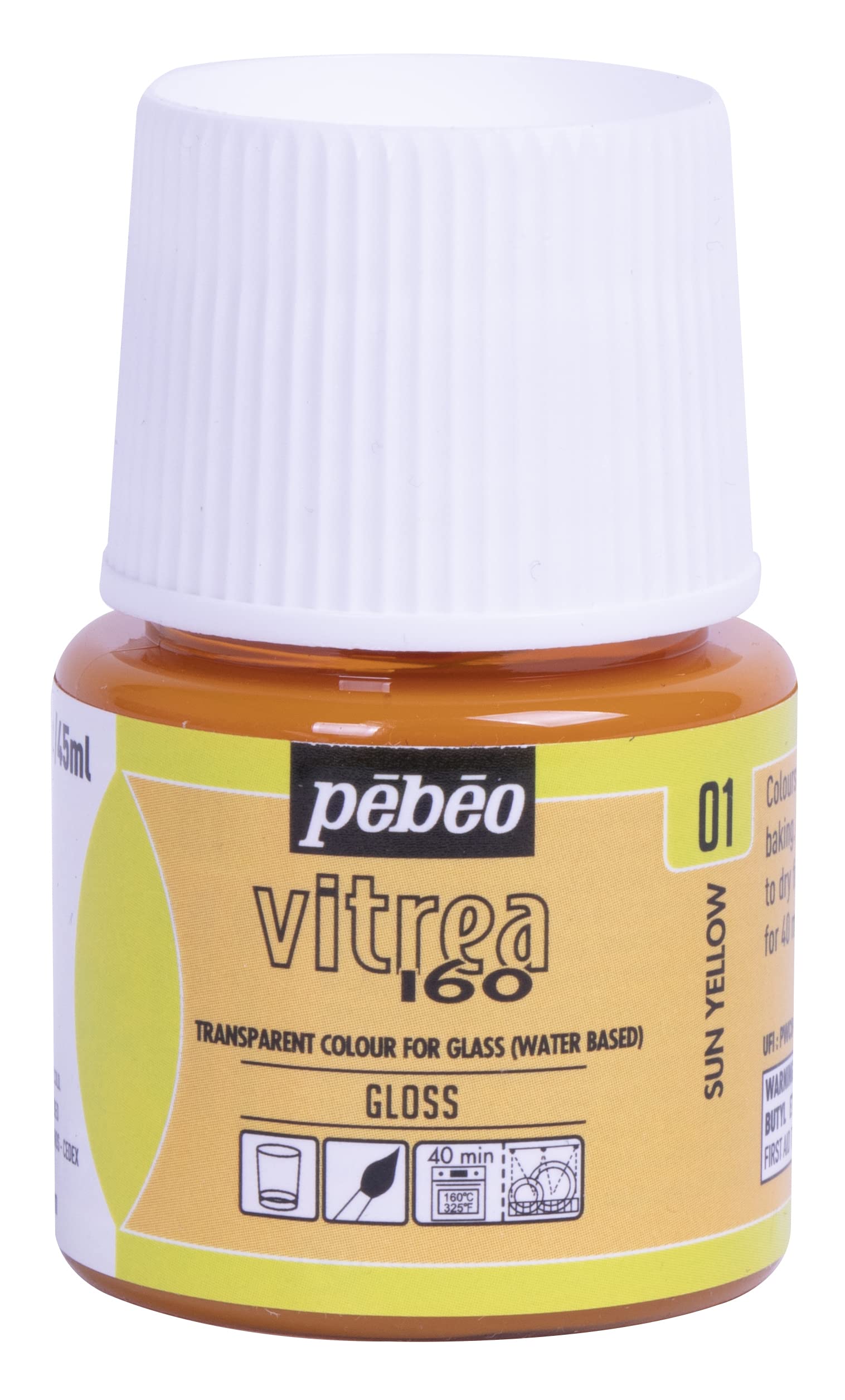 Pebeo Vitrea 160 Glass Paint, Yellow