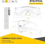 Safety Glasses Over Eyeglasses, ANSI Z87.1 Safety Goggles Over Glasses, Impact Resistant Polycarbonate Lens