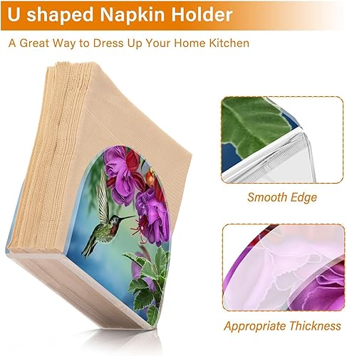 Miniatura 4 de Servilleteros de acrílico transparente para mesas de colibríes, dispensador de servilletas de pie para cocina, mesa de comedor, dispensador de papel