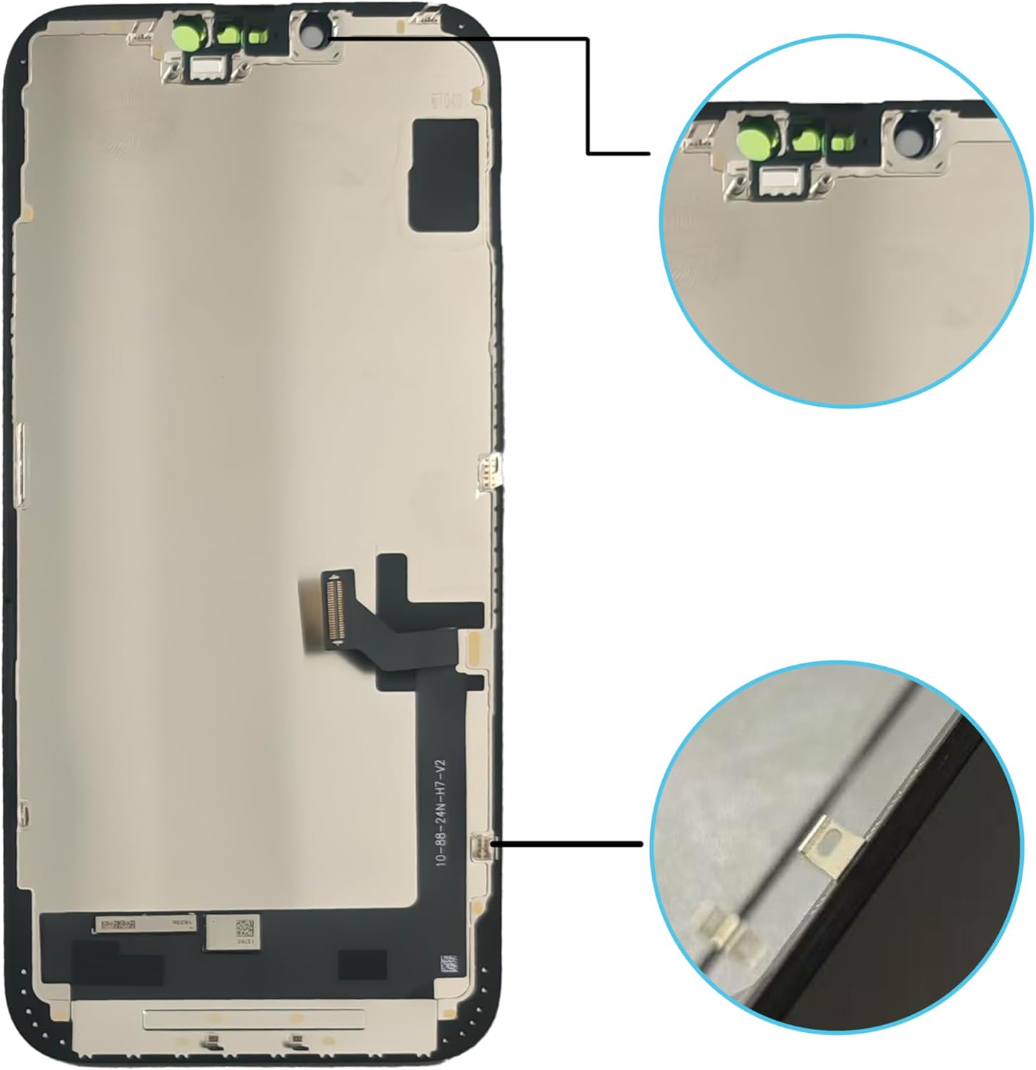 for iPhone 14 Plus 6.7" LCD Screen Replacement Kit with 3D Touch Digitizer Assembly | Repair Tools & Screen Protector Kit Includes Adhesive & Tools (Model A2632, A2885, A2886, A2887, A2888)