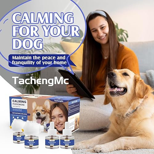 Miniatura 5 de Difusor de feromonas calmante para perros, kit 6 en 1 difusor de feromonas apaciguador para calmar a los perros, alivio de la ansiedad del perro que
