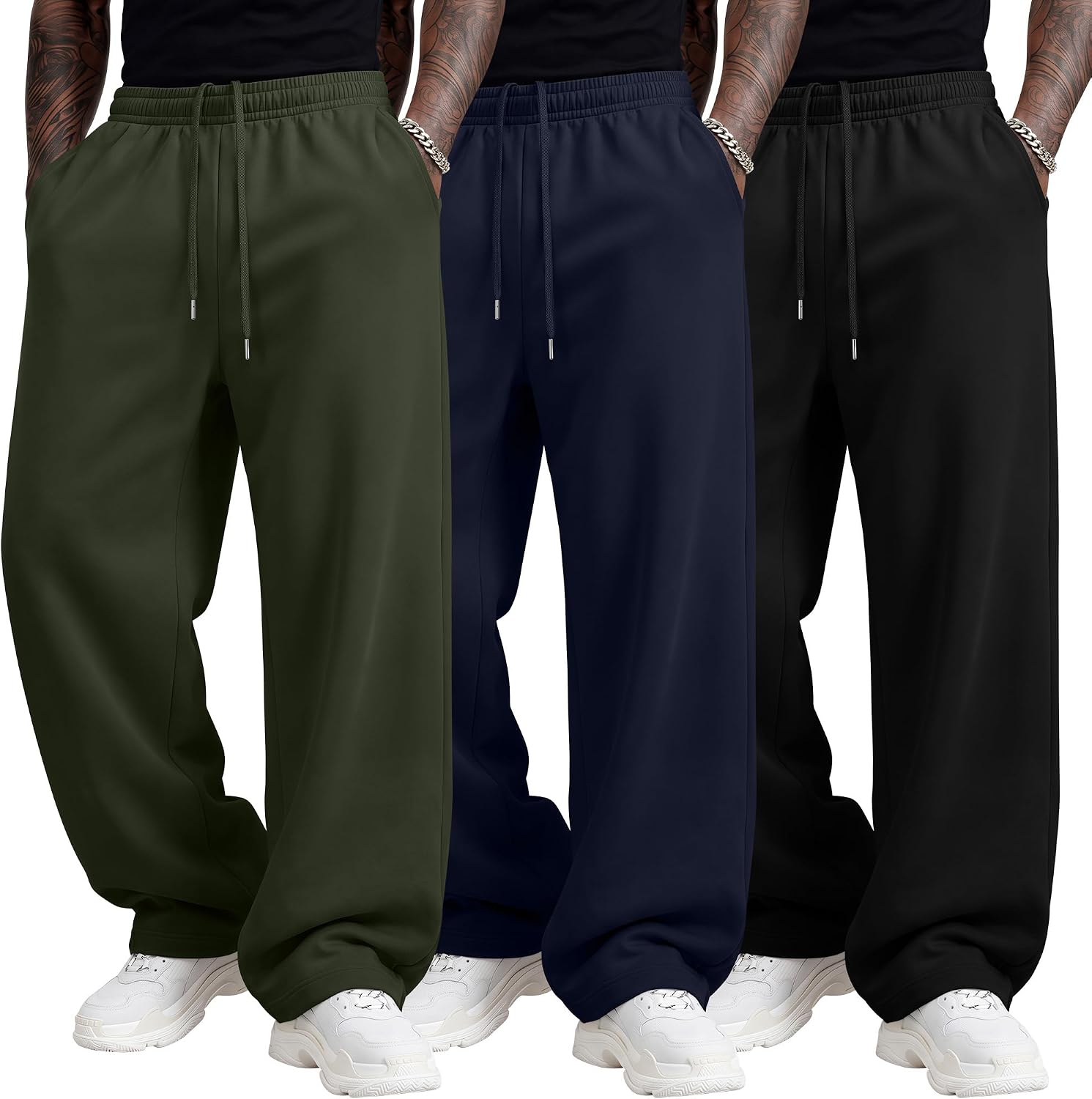 Black, Army Green, Navy Blue