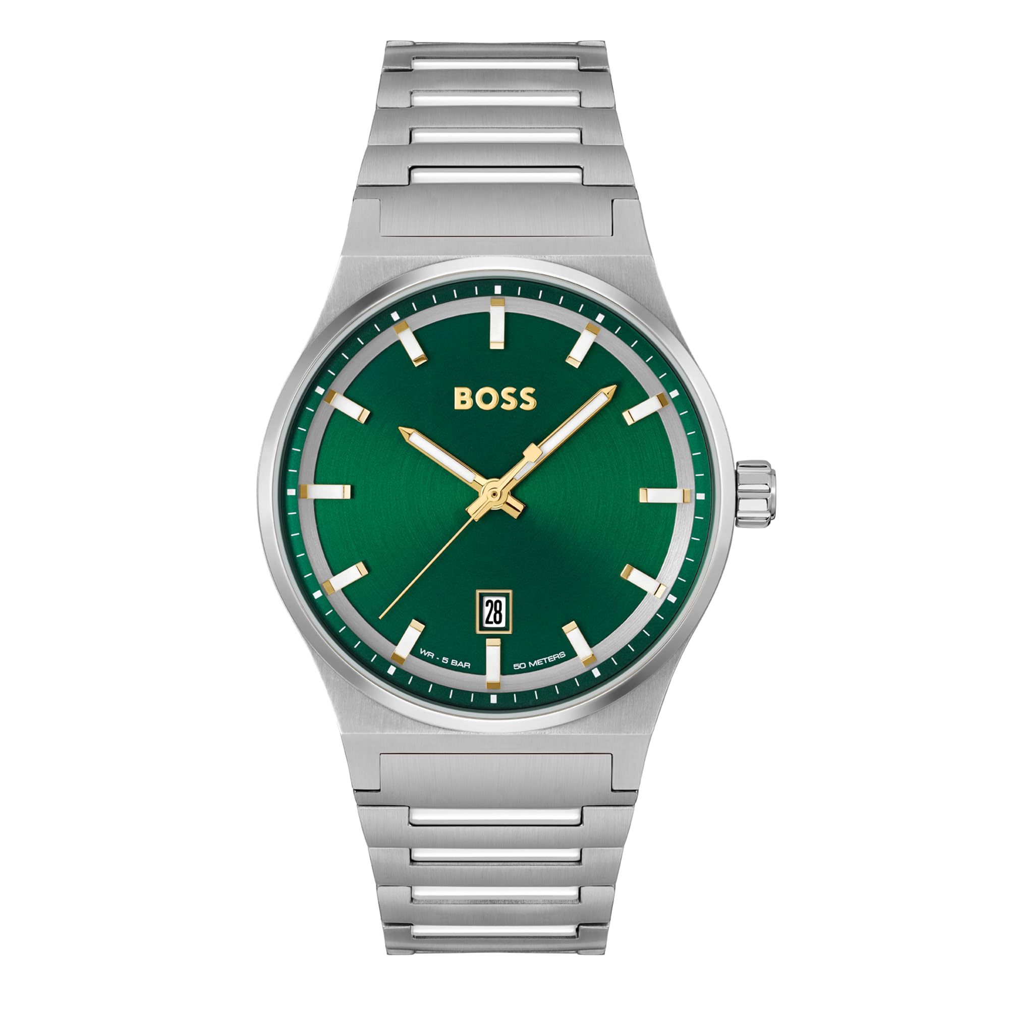 BOSS Analogue Quartz Watch for Men Candor Collection with Silver Stainless Steel Bracelet - 1514079