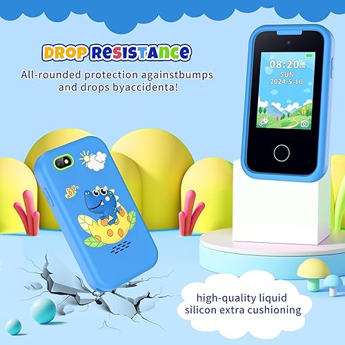 Miniatura 9 de Teléfono inteligente para niños para niñas, regalos de cumpleaños de Navidad para niñas de 3 a 8 años, teléfonos de juguete de simulación con doble