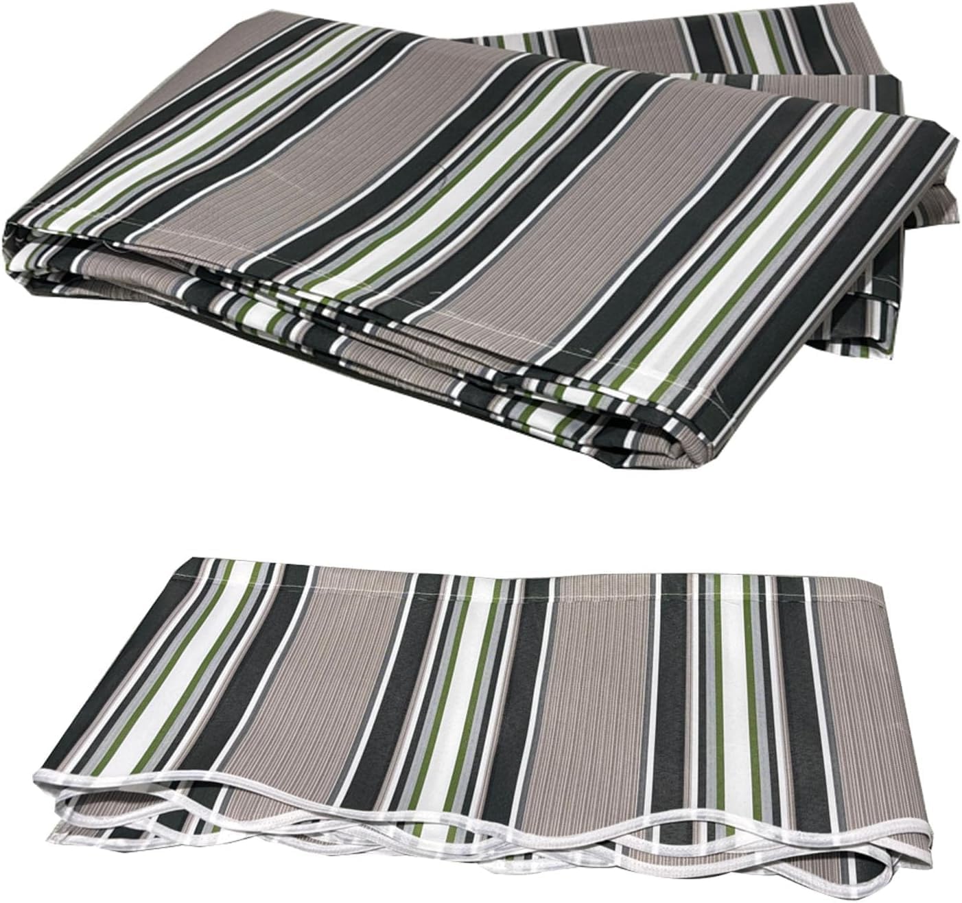 Manual Retractable Awning Shade Fabric Replacements (fabric Only) Outdoor Patio Sun Shade Canopy Canvas Water Resistant Polyester Sunshade Shelter Shade Cover For Do(Size:9.8x6.5ft,Color:Multi Stripe)