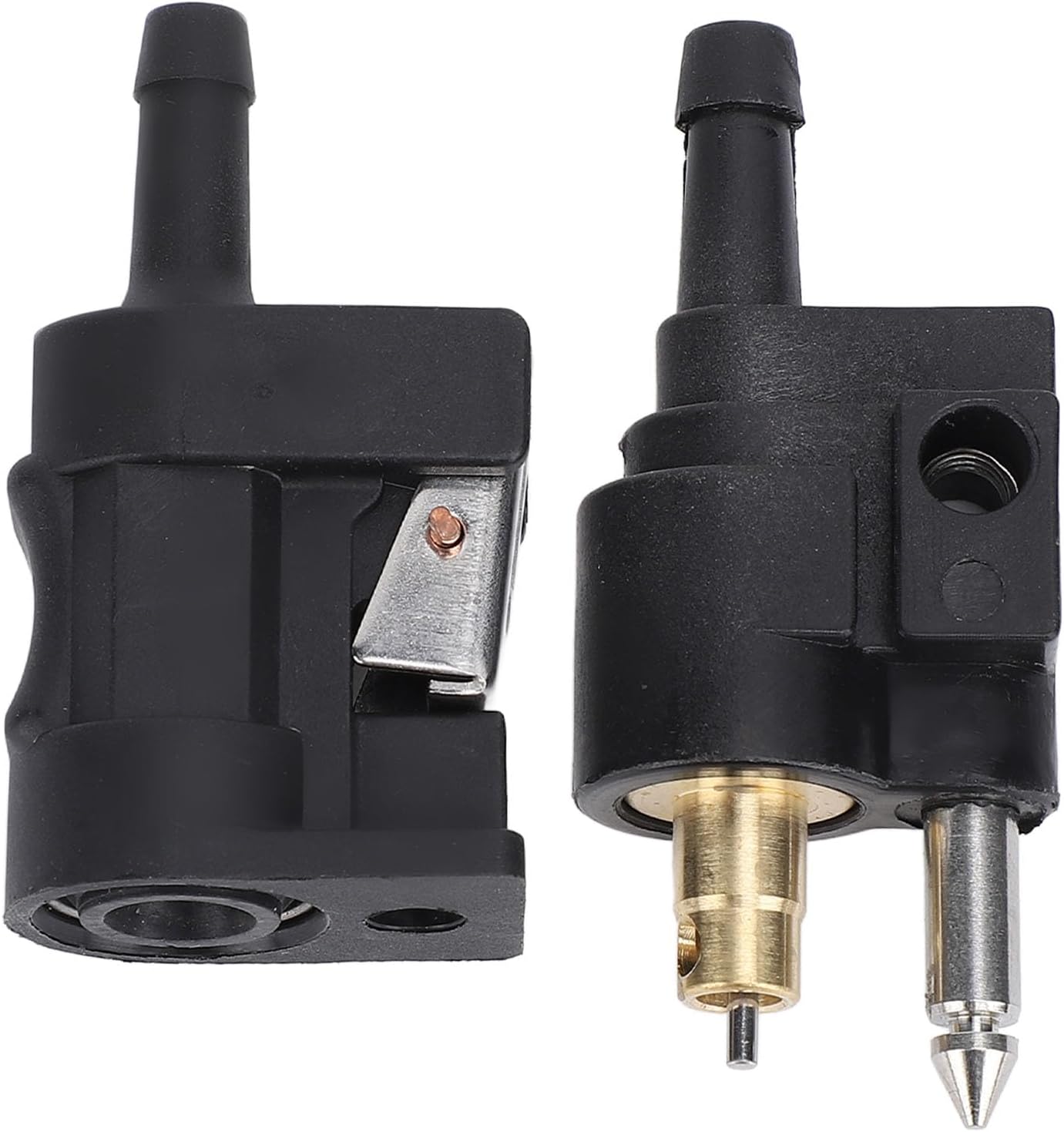 Marine Engine Fuel Line Connector Fittings, 6mm Female Male Hose Connector ABS Copper Stainless Steel for Outboard Motor Fuel Tank Hose Connections