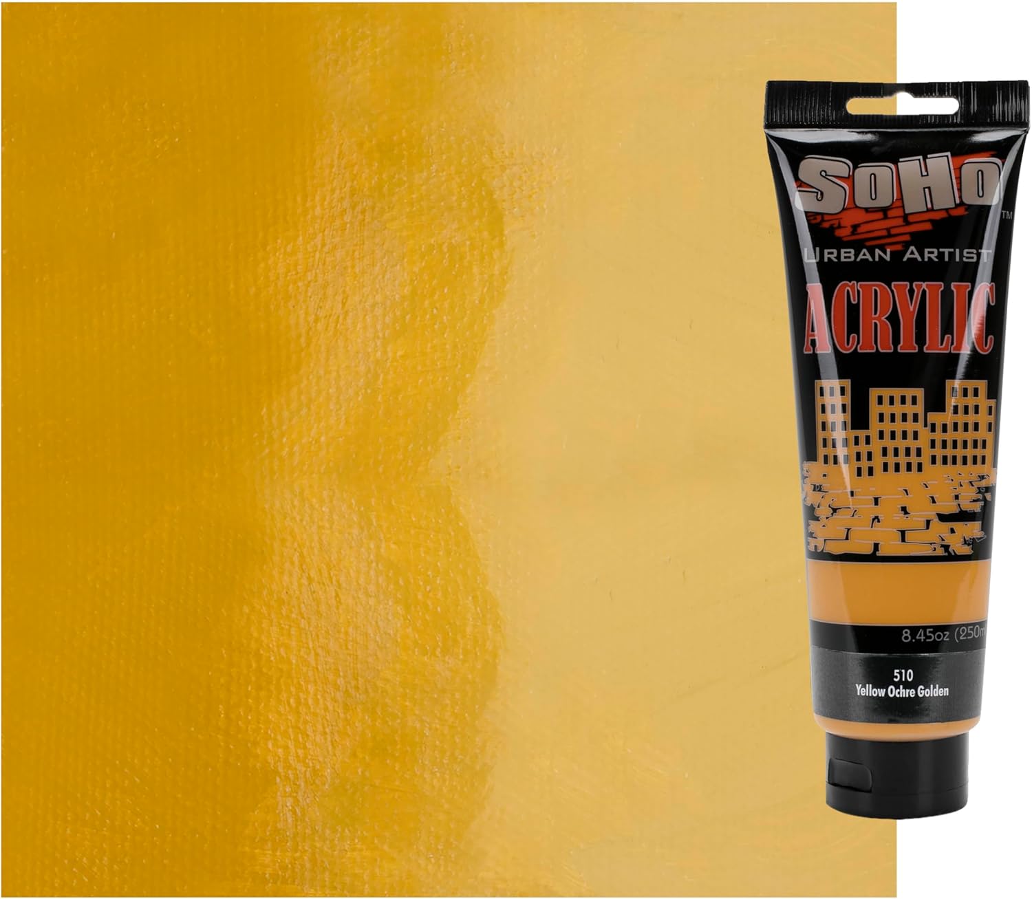 Soho Urban Artist Heavy Body Acrylic Paints - Artist Grade Highly Pigmented Heavy Body Paints for Canvas, Wood, Ceramics, & More! - Acrylic Bundle Set of 16 Colors w/Brushes & Pad