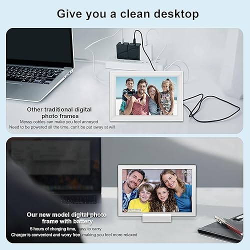 Vista 54 de Planificador de pared de 10.1 pulgadas, calendario digital y gráfico de tareas, pantalla táctil inteligente interactiva para horarios familiares