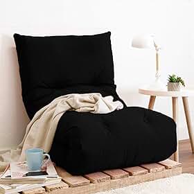 Futon Colchonete Dobrável De Espuma Solteiro Preto