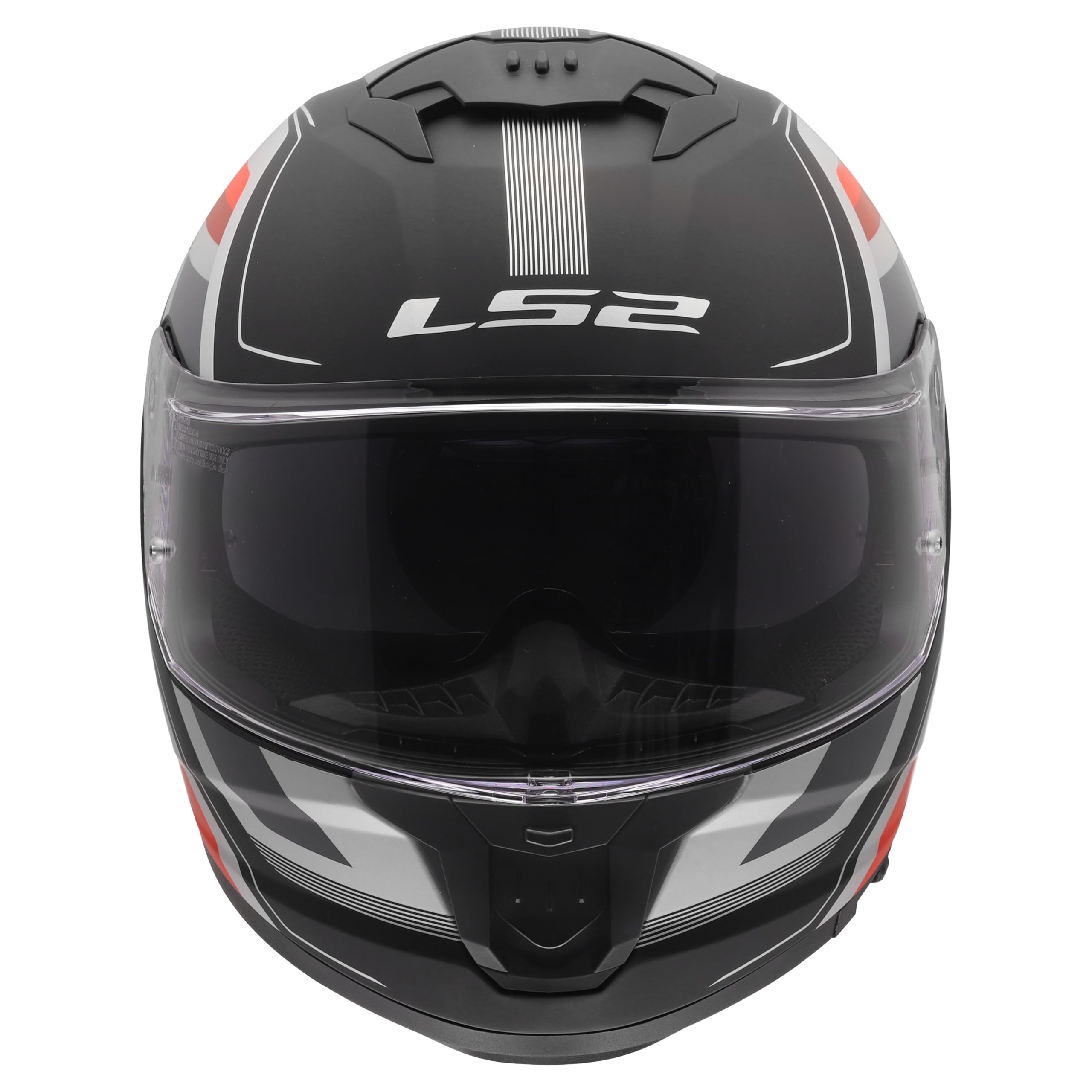 LS2 Helmet Casco Integral KPA FF808 Stream II Vintage Negro Rojo y Plata 22.06 (L 59/60)
