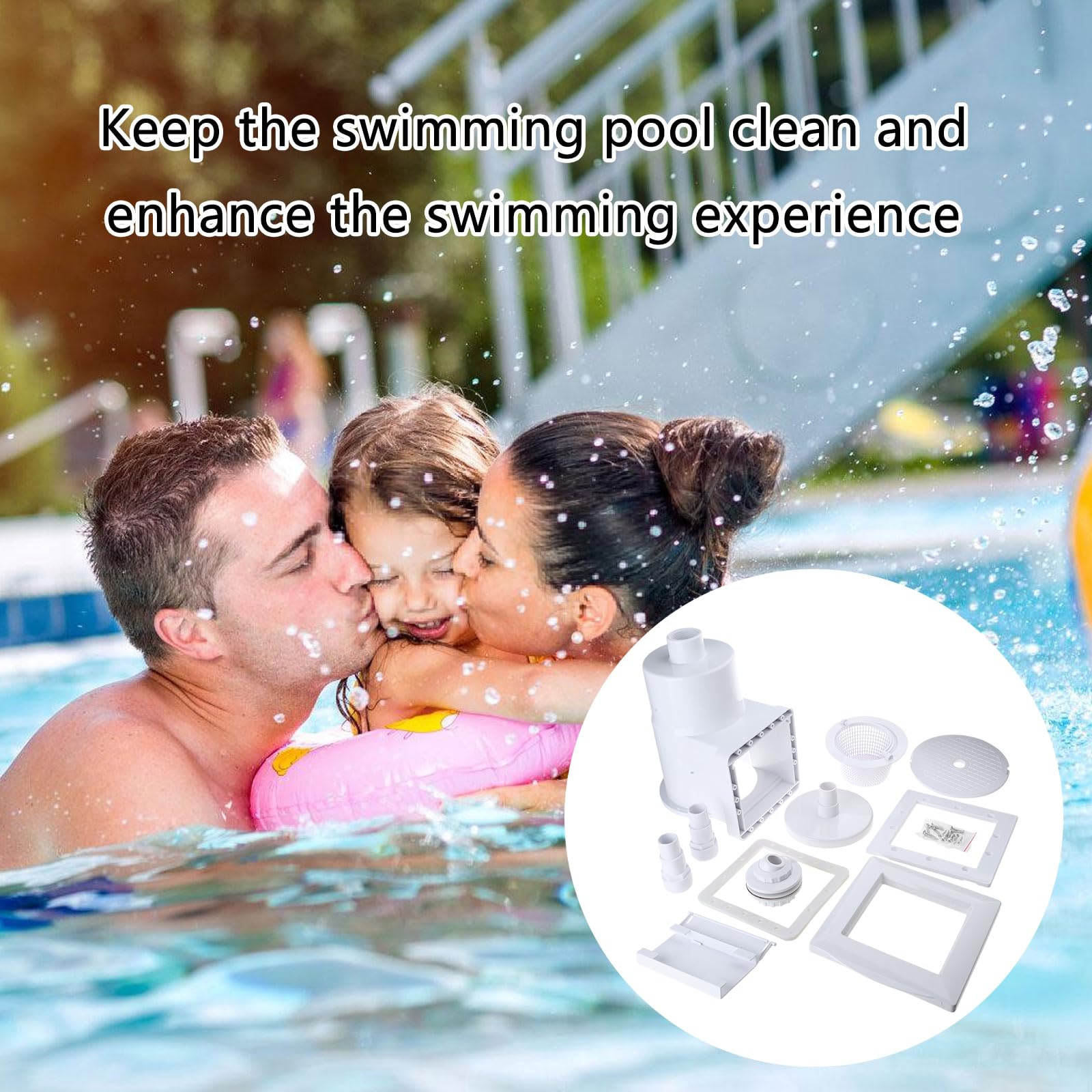 Skimmer per piscina, design per la piscina superiore con design ad installazione rapida, con installazione rapida