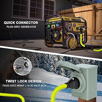 Amazon.com: Campzlly NEMA TT-30P to L14-30R Generator Adapter Cord